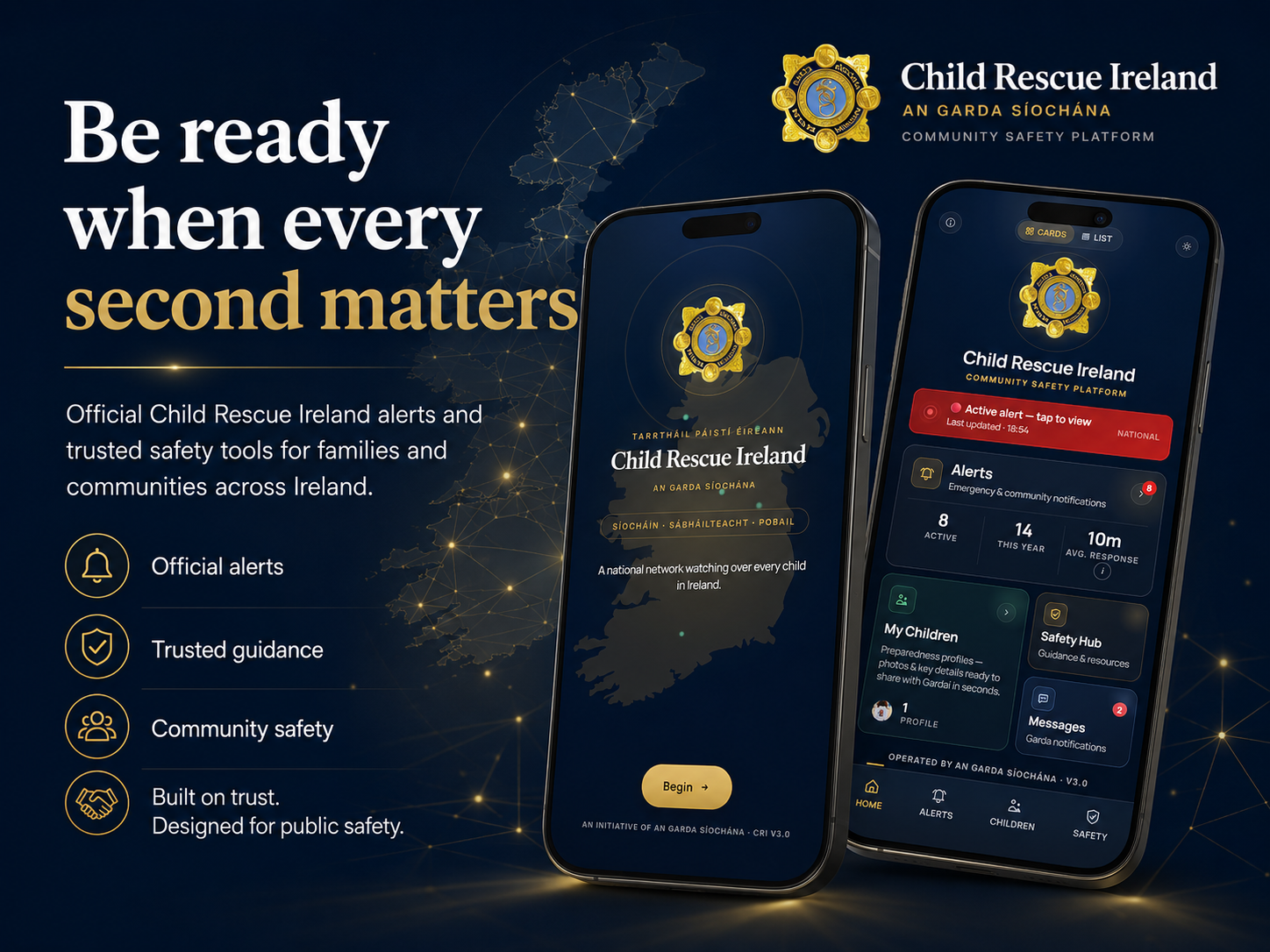 Child Rescue Ireland — community safety platform
